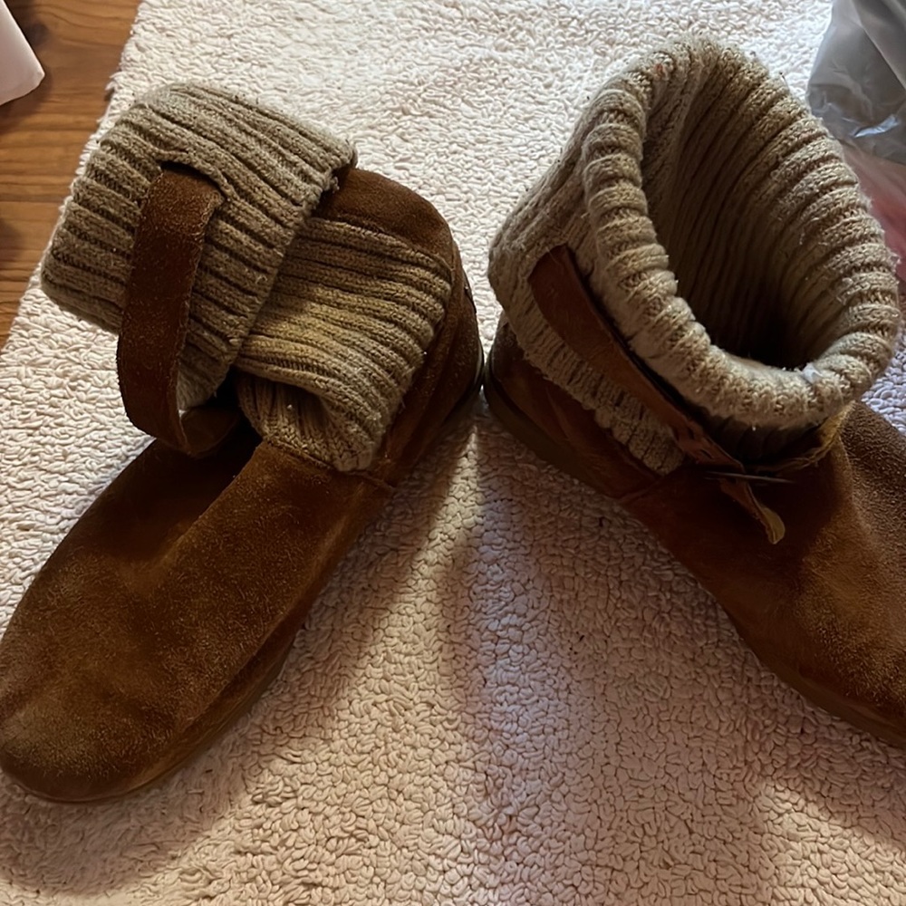 Brown and tan winter Ankle boots